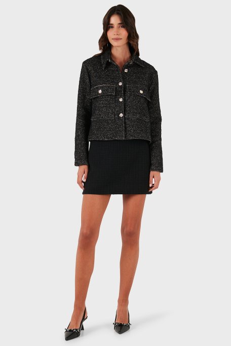 Via Dante Pamuklu Regular Fit Gömlek Yaka Bayan Ceket 268755199W SİYAH - Via Dante (1)