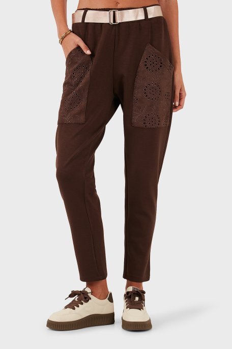 Via Dante Regular Fit Normal Bel Cep Detaylı Bayan Pantolon 69144030 KAHVE - Via Dante