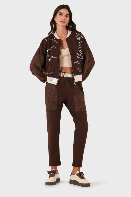 Via Dante Regular Fit Normal Bel Cep Detaylı Bayan Pantolon 69144030 KAHVE - Via Dante (1)