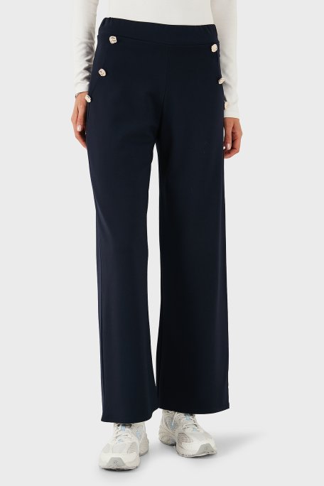 Via Dante Straight Fit Taş Detaylı Düz Paça Kadın Pantolon 268755080 LACİVERT - Via Dante
