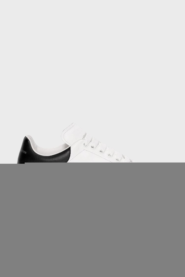 Mcqueen % 100 Deri Sneaker Erkek Ayakkabı 553680WHGP5 9061 BEYAZ-SİYAH - McQueen