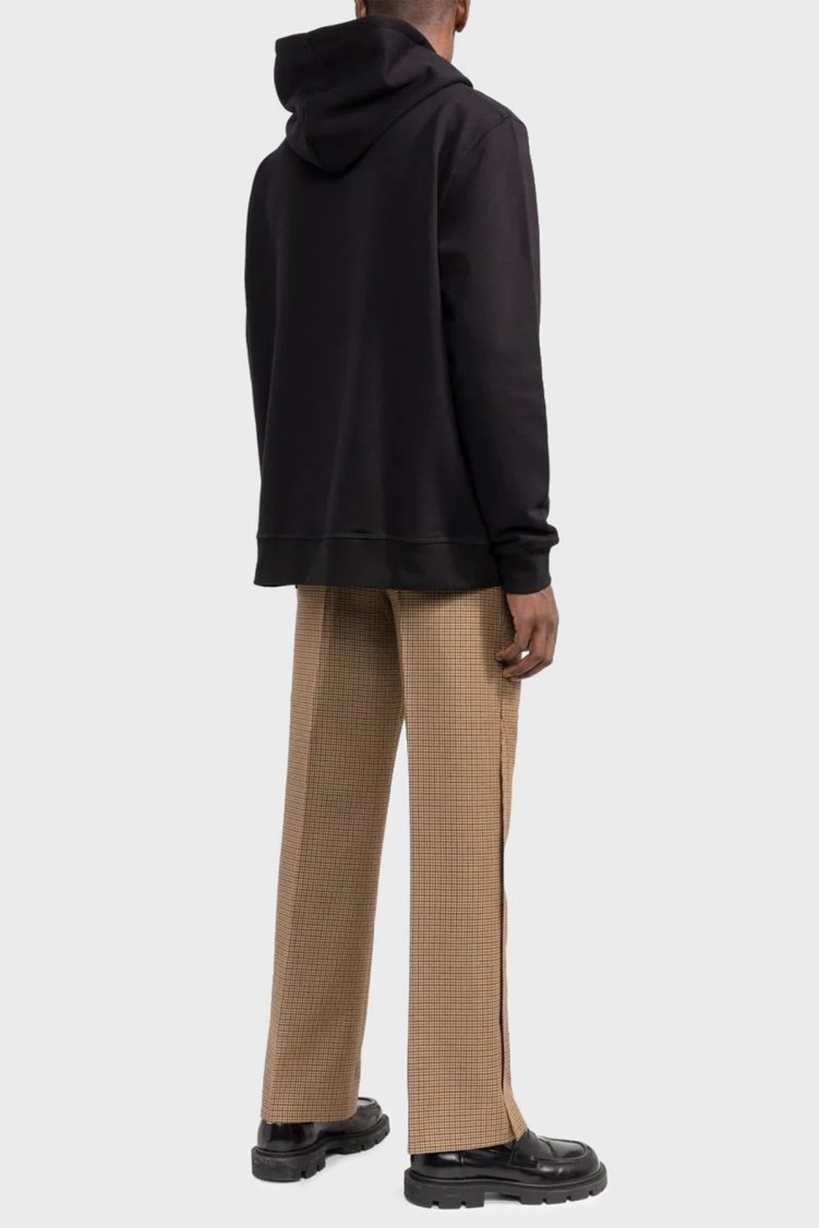 Mcqueen Baskılı % 100 Pamuk Kapüşonlu Oversize Erkek Sweat 688715QTZ81 0901 SİYAH - McQueen (1)