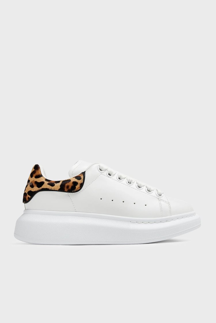 Mcqueen Logolu Hakiki Deri Sneaker Kadın Ayakkabı 718139WIFTI 9316 BEYAZ - McQueen