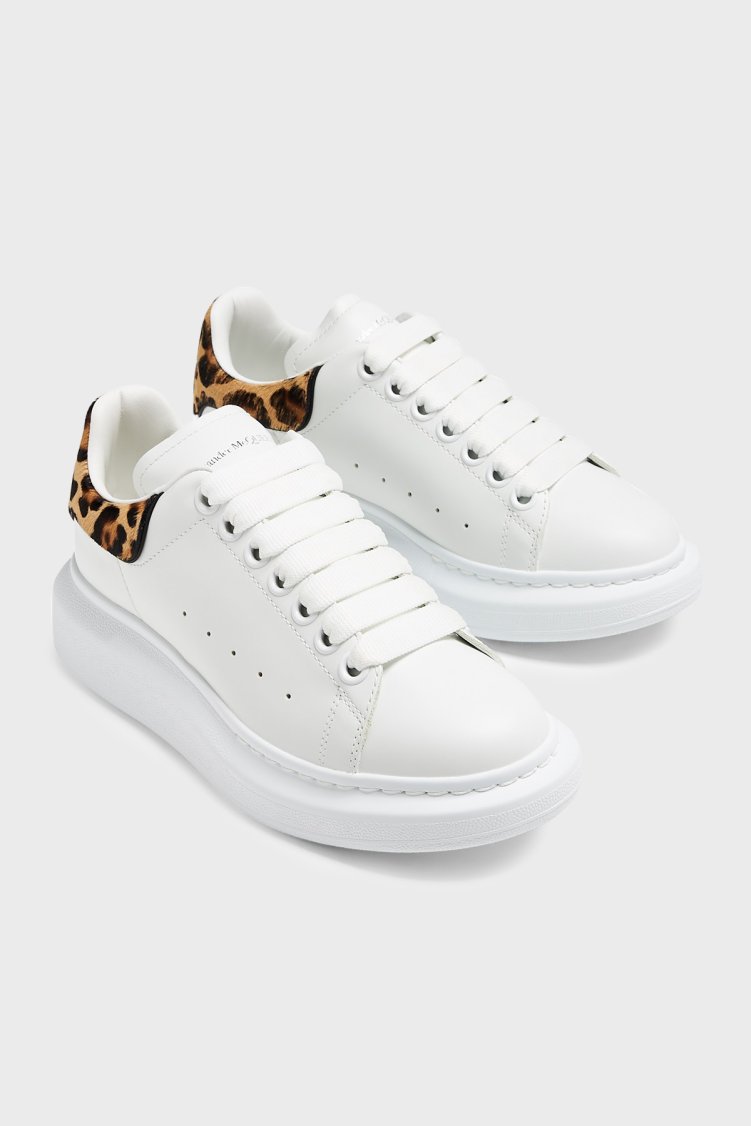 Mcqueen Logolu Hakiki Deri Sneaker Kadın Ayakkabı 718139WIFTI 9316 BEYAZ - McQueen (1)