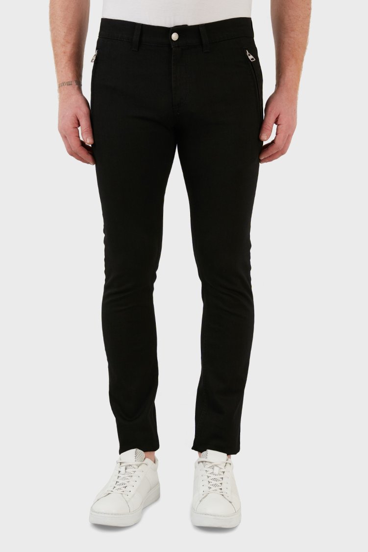Mcqueen Pamuklu Slim Fit Normal Bel Dar Paça Jeans Erkek Kot Pantolon 677774QSY49 1000 SİYAH - McQueen (1)