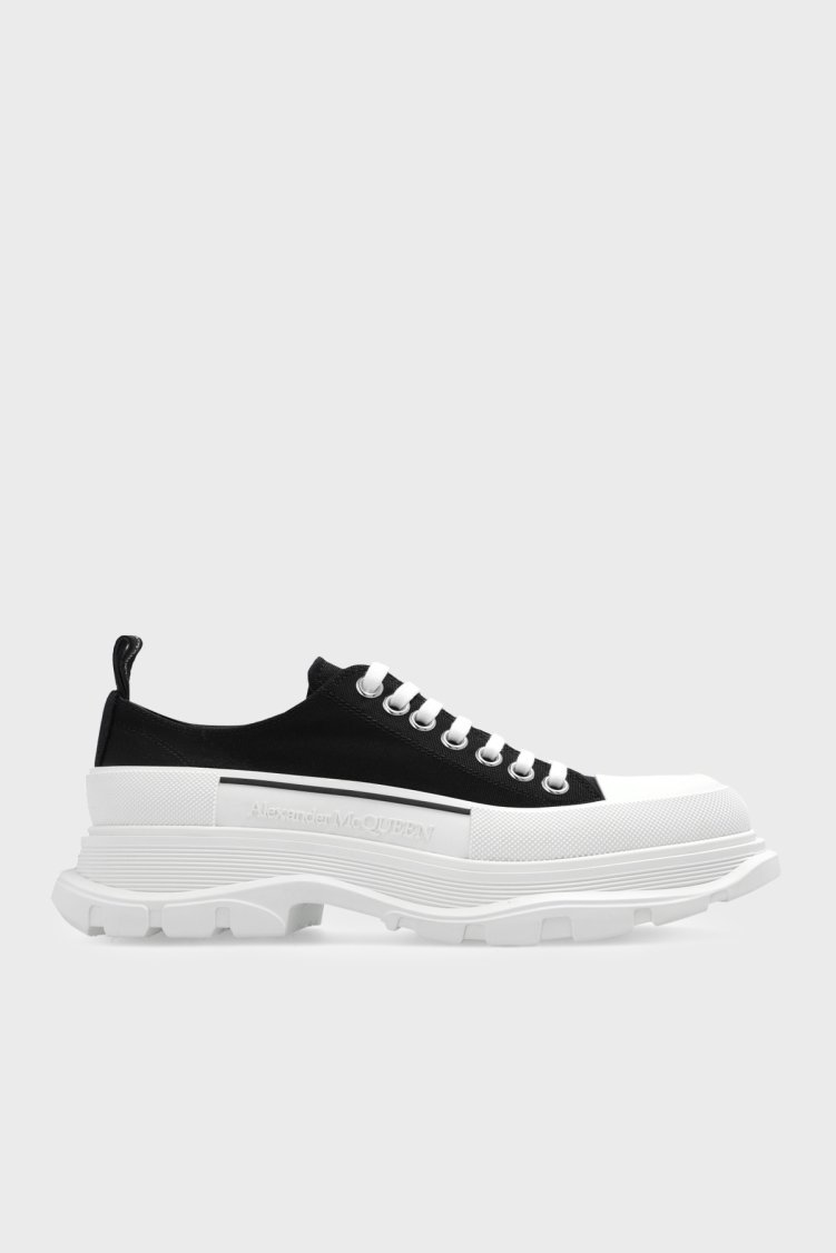 Mcqueen Sneaker Kadın Ayakkabı 697072 W4MV2 1070 SİYAH-BEYAZ - McQueen