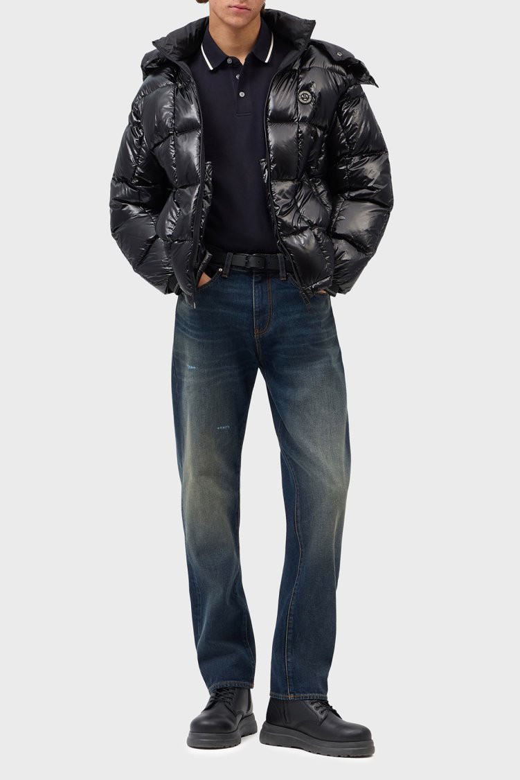 Armani Exchange %100 Pamuk Straight Fit Normal Bel Jeans Erkek Kot Pantolon XM000069 AF28151 MB010 Lacivert - Armani Exchange (1)