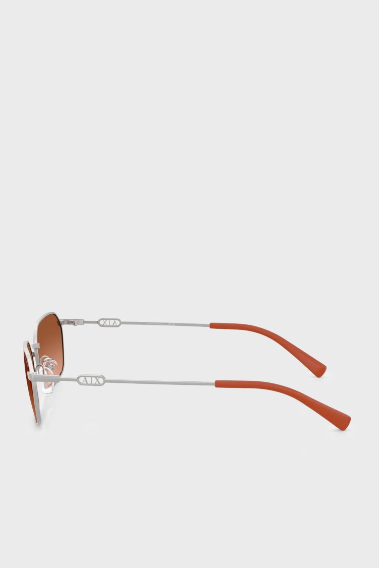 Armani Exchange Asimetrik Güneş Unisex Gözlük 0AX2056S 602078 54 Gümüş - Armani Exchange (1)