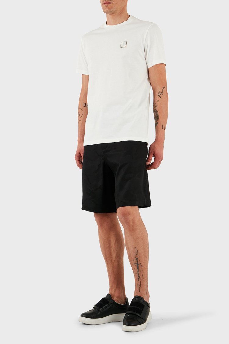 Armani Exchange Astarlı Regular Fit Normal Bel Cepli Erkek Short XM000396 AF13170 FC038 SİYAH - Armani Exchange