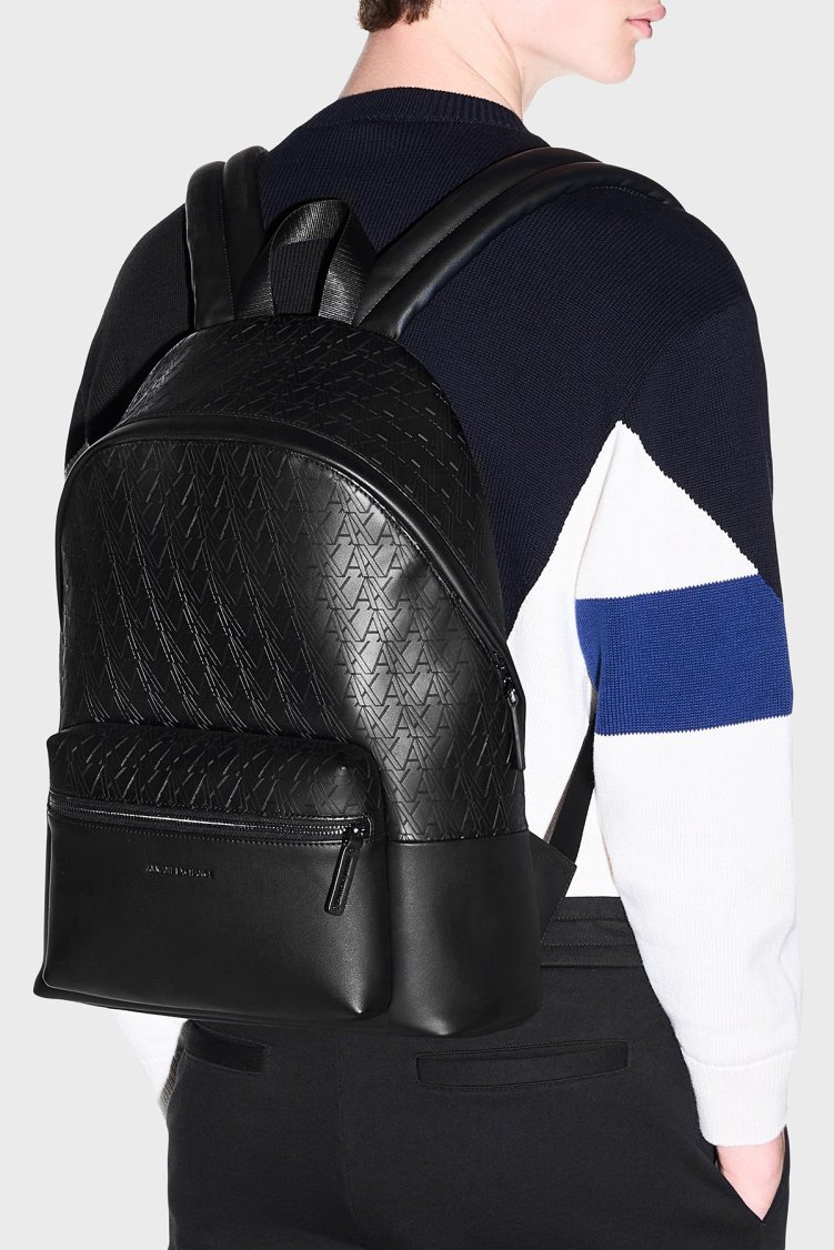 Armani Exchange Ayarlanabilir Omuz Askılı Erkek Sırt Çantası XM003161 AF26662 UC001 Siyah - Armani Exchange (1)