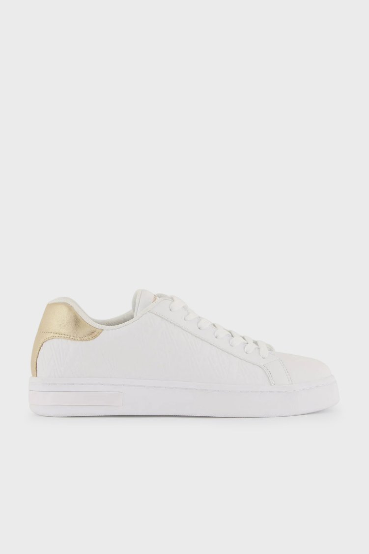 Armani Exchange Bağcıklı Sneaker Kadın Ayakkabı XDX165 XV891 T782 Beyaz-gold - Armani Exchange