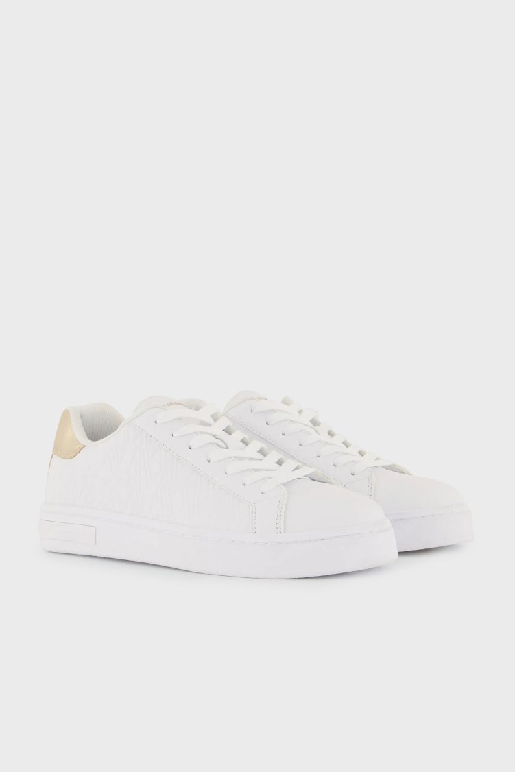 Armani Exchange Bağcıklı Sneaker Kadın Ayakkabı XDX165 XV891 T782 Beyaz-gold - Armani Exchange (1)