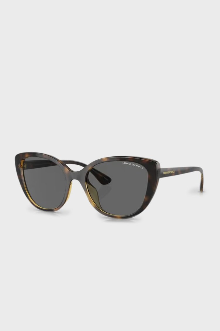 Armani Exchange Cat Güneş Kadın Gözlük 0AX4111SU 821387 54 Işıltılı Havana-Koyu Gri - Armani Exchange