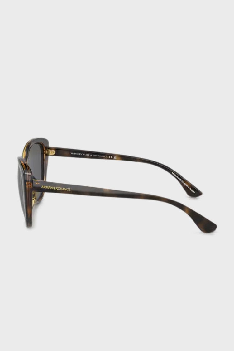 Armani Exchange Cat Güneş Kadın Gözlük 0AX4111SU 821387 54 Işıltılı Havana-Koyu Gri - Armani Exchange (1)
