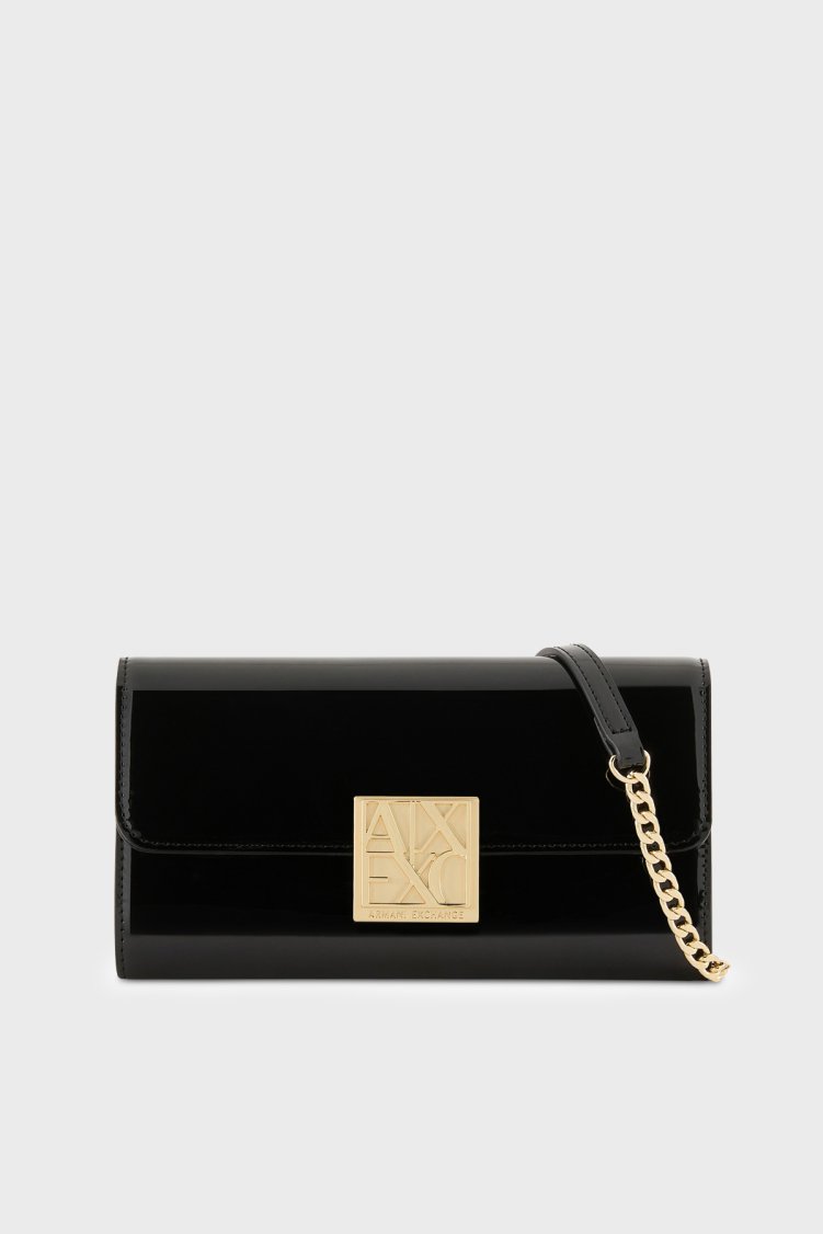 Armani Exchange Çıkarılabilir Zincir Askılı Portföy Bayan Cüzdan XW000358 AF21362 UC001 SİYAH - Armani Exchange