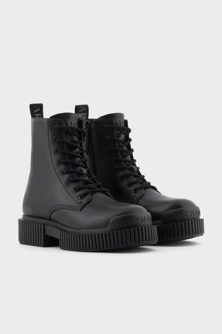 Armani Exchange Deri Logolu Kadın Bot XDN031 XV875 00002 Siyah - Armani Exchange (1)