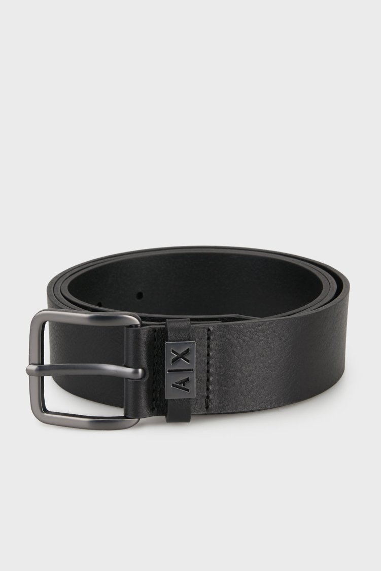 Armani Exchange Deri Logolu Erkek Kemer XM002697 AF22941 UC001 SİYAH - Armani Exchange