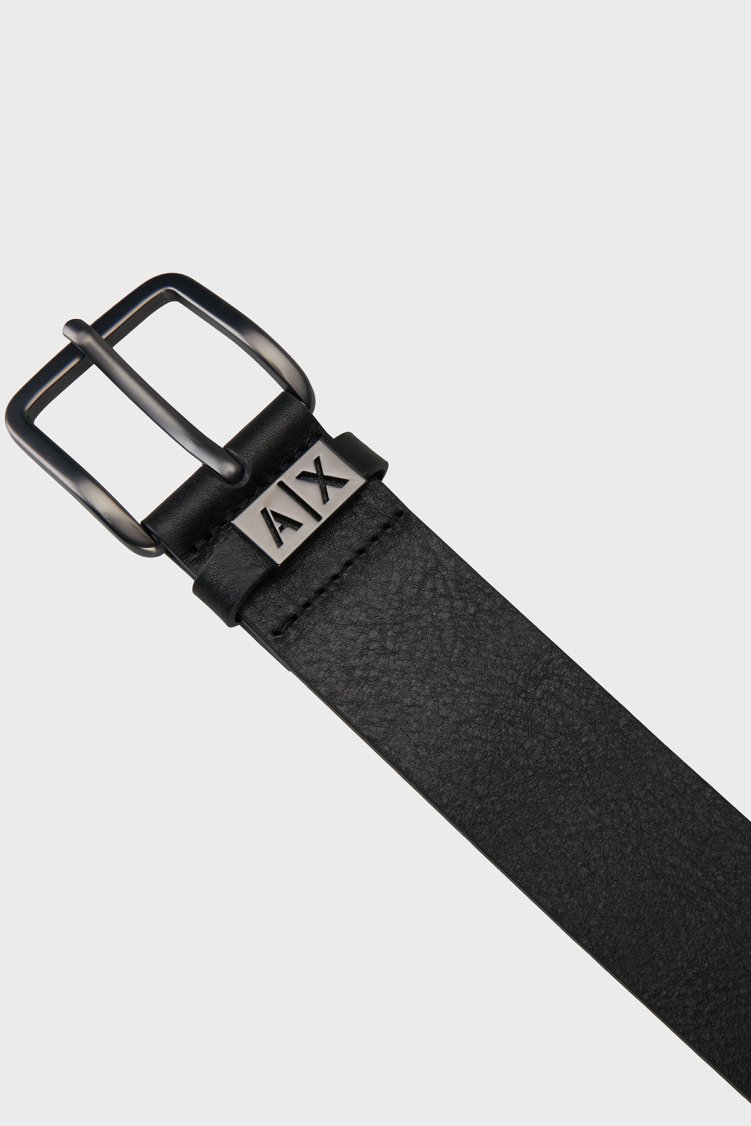 Armani Exchange Deri Logolu Erkek Kemer XM002697 AF22941 UC001 SİYAH - Armani Exchange (1)