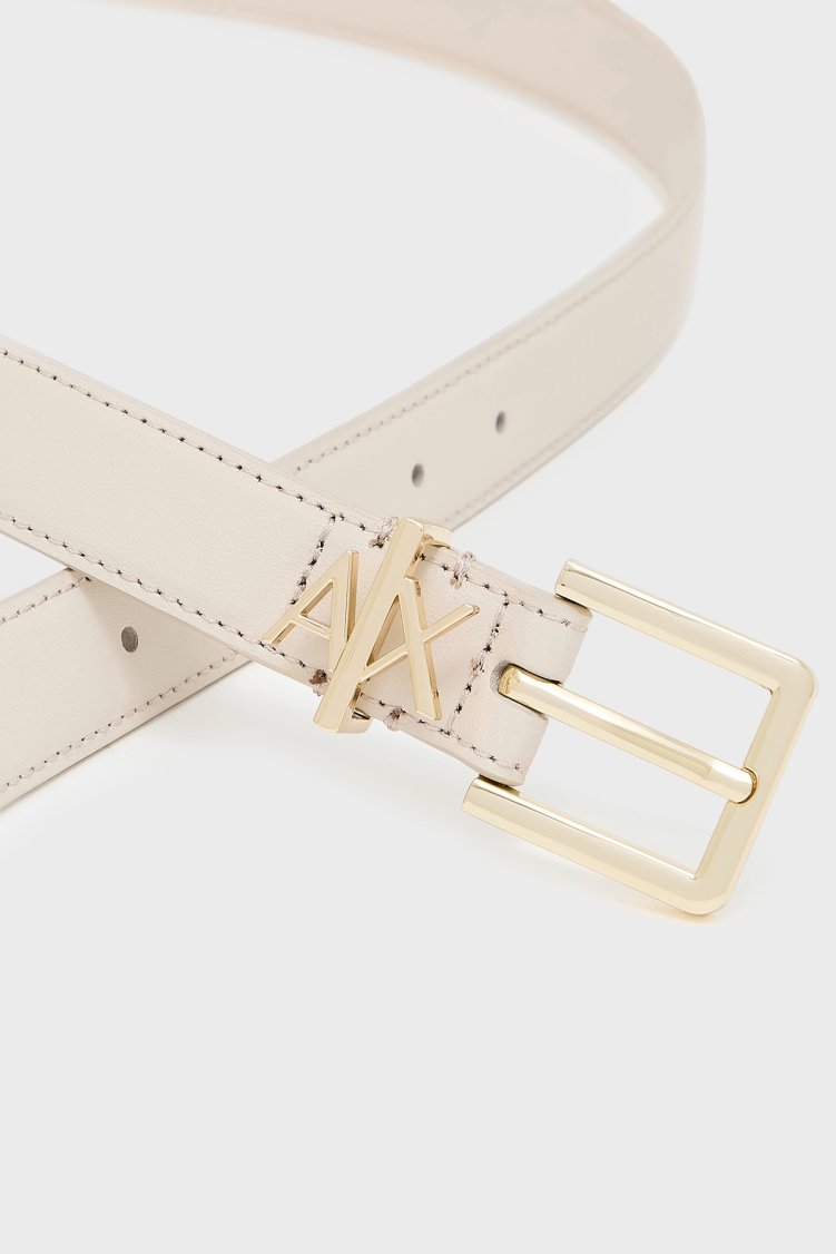 Armani Exchange Deri Logolu İnce Kadın Kemer 941182 4R759 U1092 EKRU - Armani Exchange (1)