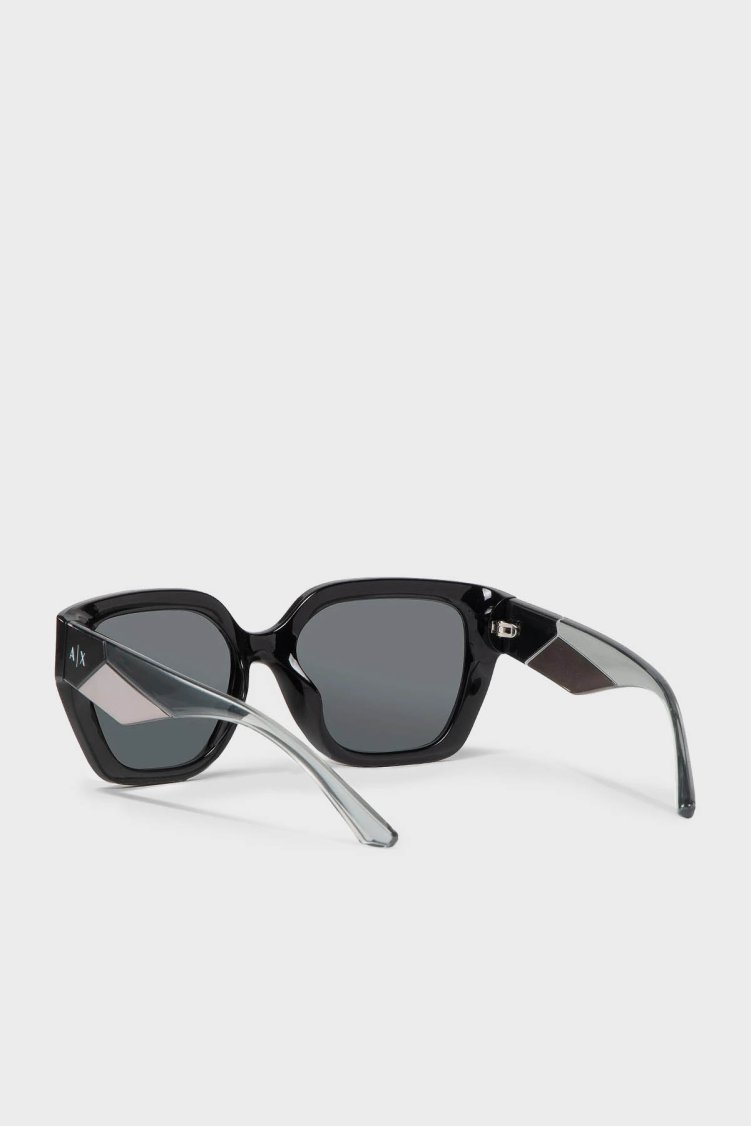 Armani Exchange Dikdörtgen Güneş Kadın Gözlük 0AX4125SU 815887 54 Parlak siyah-koyu gri - Armani Exchange (1)