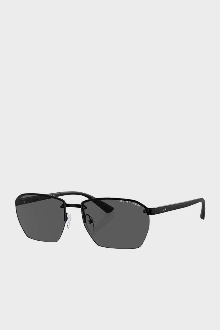 Armani Exchange Dikdörtgen Güneş Erkek Gözlük 0AX2048S 600087 59 Mat Siyah-Koyu Gri - Armani Exchange