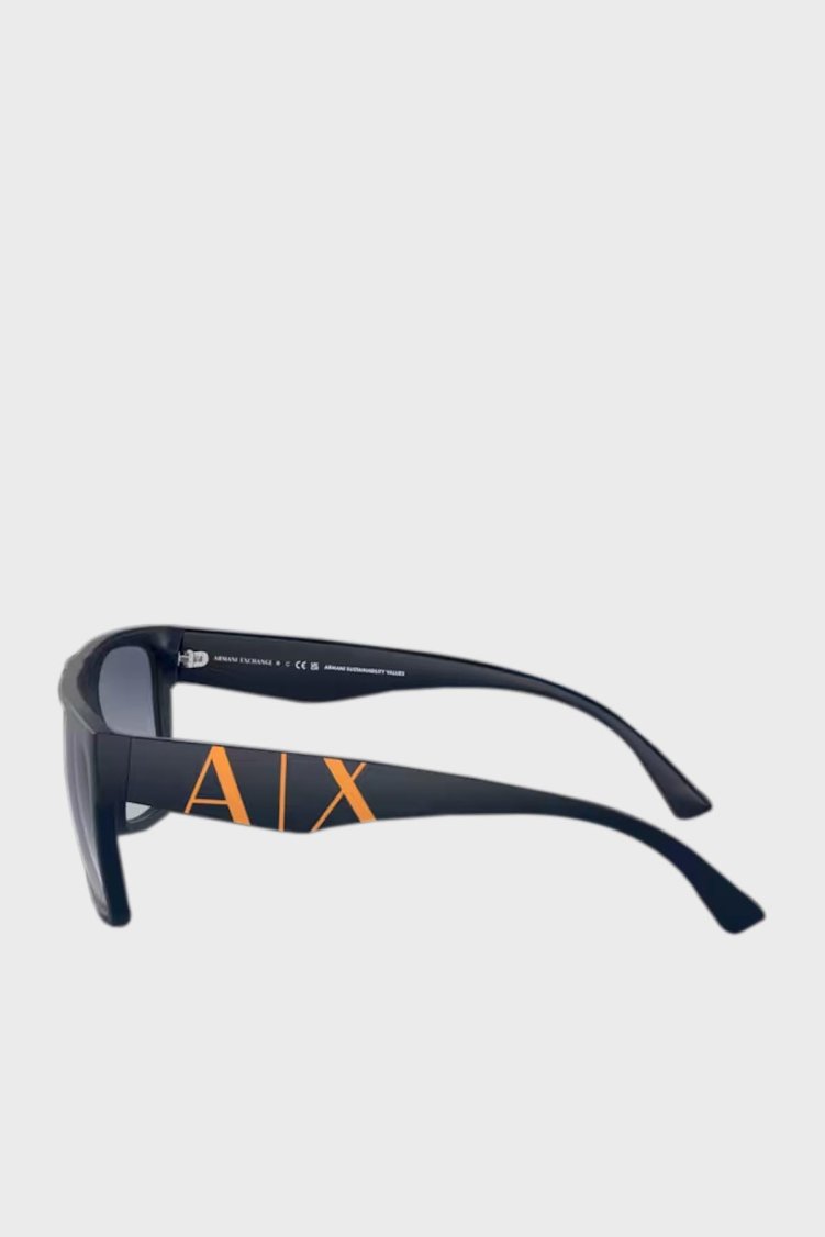 Armani Exchange Dikdörtgen Güneş Erkek Gözlük 0AX4113S 81814L 55 Mat Mavi-Degrade Mavi - Armani Exchange (1)