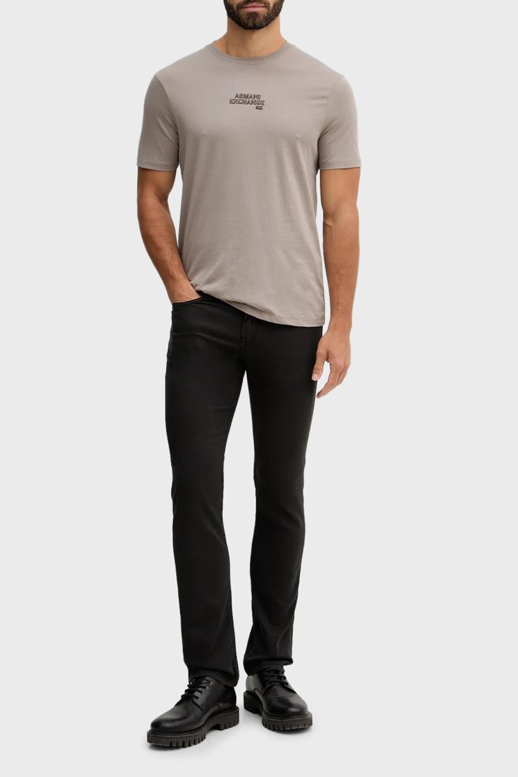 Armani Exchange Pamuklu Regular Fit Logolu Bisiklet Yaka Erkek T Shirt XM001784 AF10356 U6107 GRİ - Armani Exchange (1)
