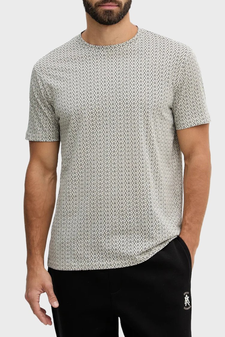 Armani Exchange Erkek T Shirt XM001798 AF10356 F0143 KREM - Armani Exchange