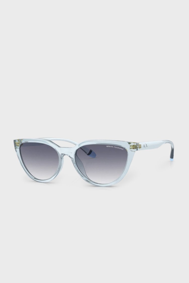Armani Exchange Güneş Kadın Gözlük 0AX4130SU 8340X0 56 Parlak Şeffaf Gök Mavi-Şeffaf - Armani Exchange