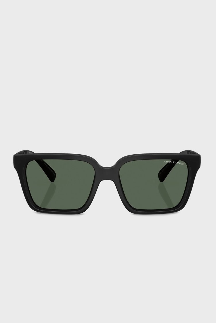 Armani Exchange Güneş Erkek Gözlük 0AX4147S 807871 56 Mat Siyah-Koyu Yeşil - Armani Exchange
