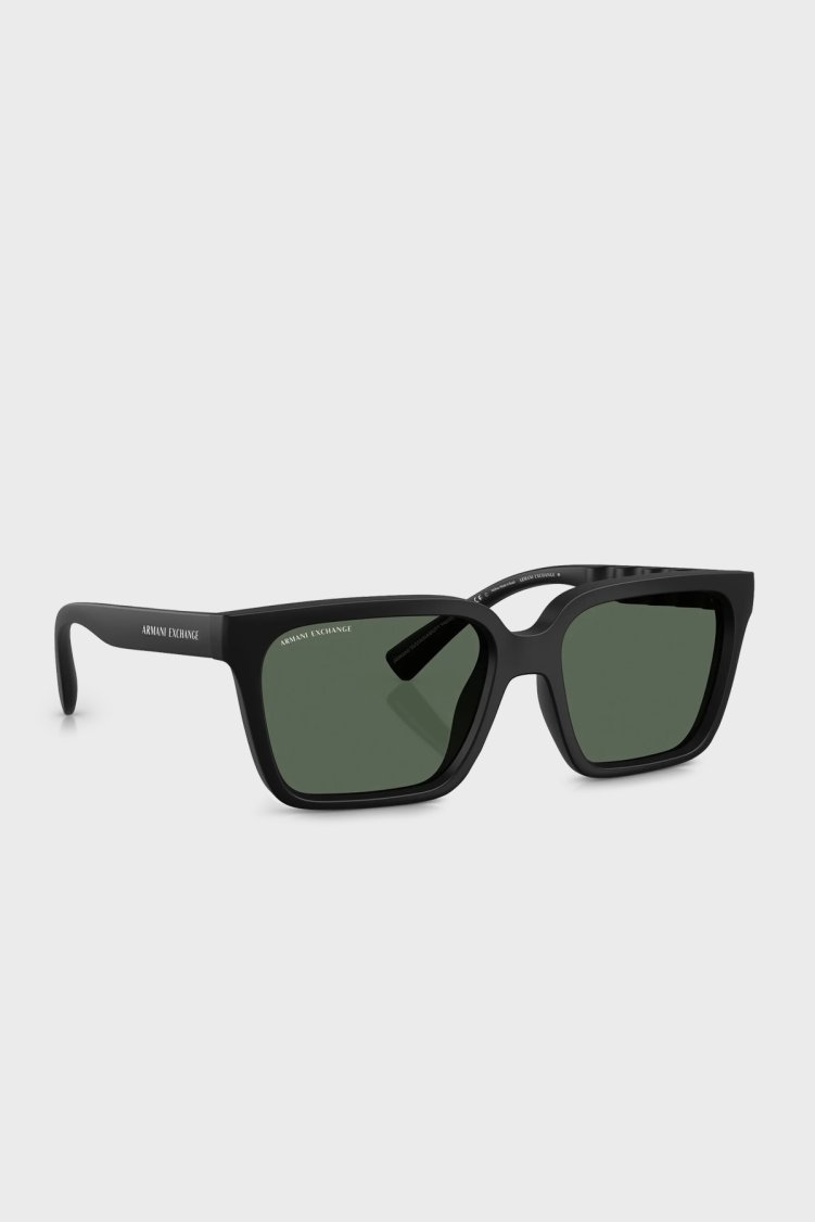 Armani Exchange Güneş Erkek Gözlük 0AX4147S 807871 56 Mat Siyah-Koyu Yeşil - Armani Exchange (1)