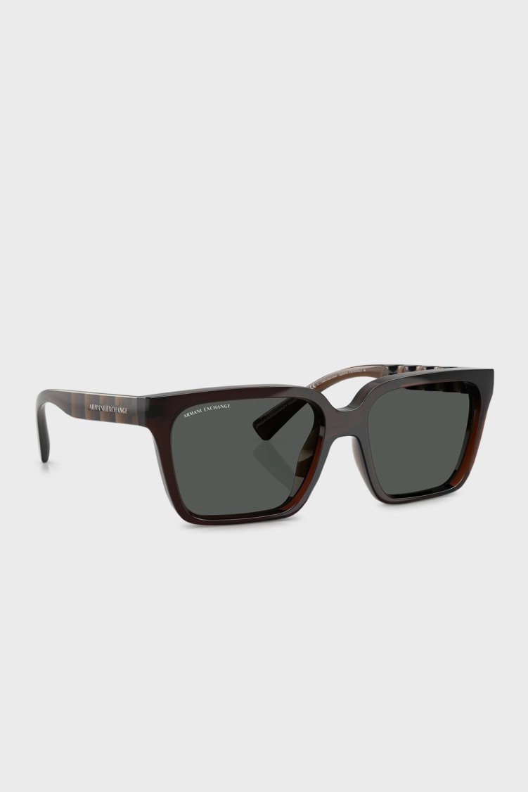 Armani Exchange Güneş Erkek Gözlük 0AX4147S 835773 56 Parlak Şeffaf Yeşil-Duman - Armani Exchange (1)
