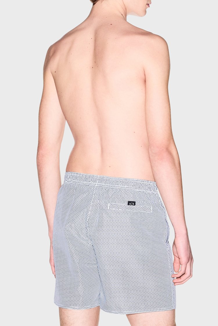 Armani Exchange Hızlı Kuruyan Tamamı Logolu Erkek Mayo Short XM000832 AF22577 F1171 Lacivert - Armani Exchange (1)