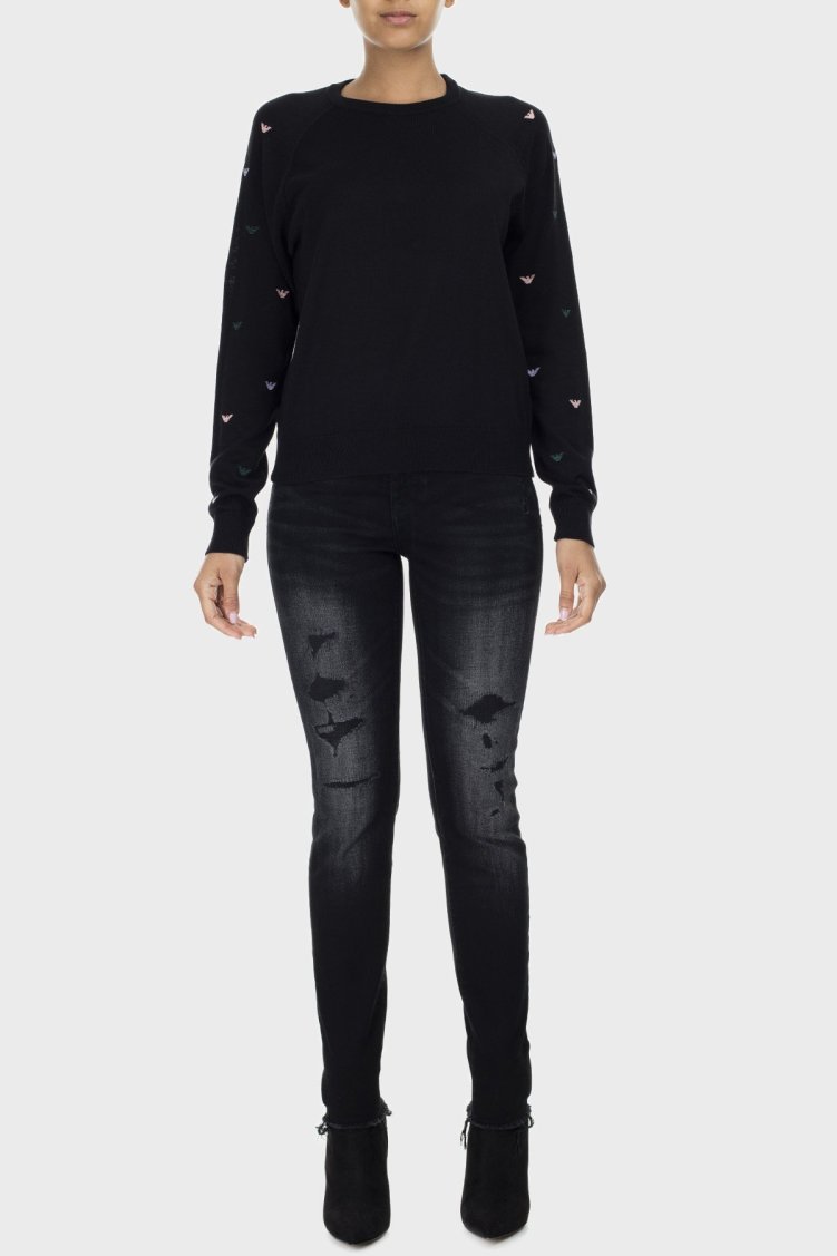 Armani Exchange J01 Jeans Bayan Kot Pantolon S 6GYJ01 Y2MJZ 0204 SİYAH - Armani Exchange