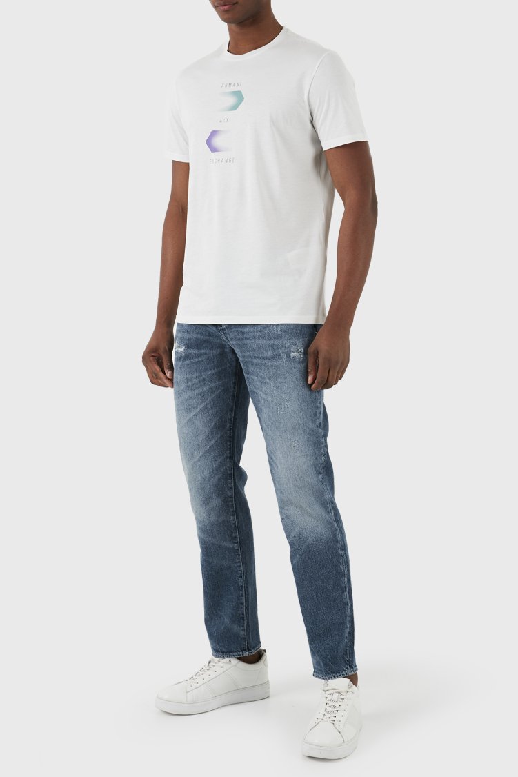 Armani Exchange J13 Yırtık Detaylı Slim Fit Jeans Erkek Kot Pantolon 3DZJ13 Z1Y9Z 1500 MAVİ - Armani Exchange