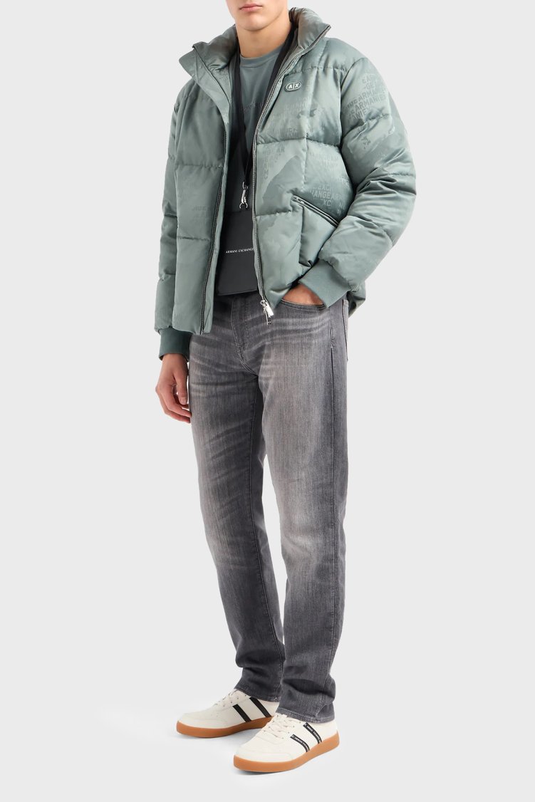 Armani Exchange J13 Yüksek Bel Slim Fit Jeans Erkek Kot Pantolon 3DZJ13 Z2TTZ 0903 GRİ - Armani Exchange