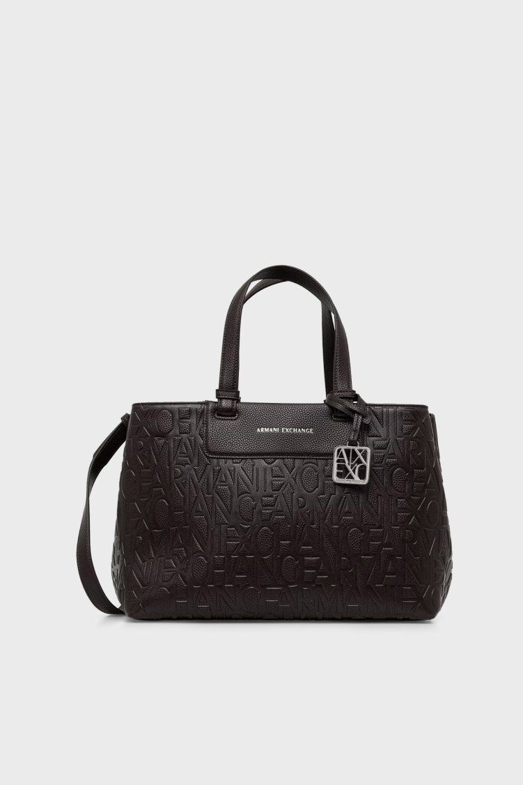 Armani Exchange Kabartma Logolu Çıkarılabilir Askılı Kadın Çanta XW001222 AF15774 U6032 Kahve - Armani Exchange (1)