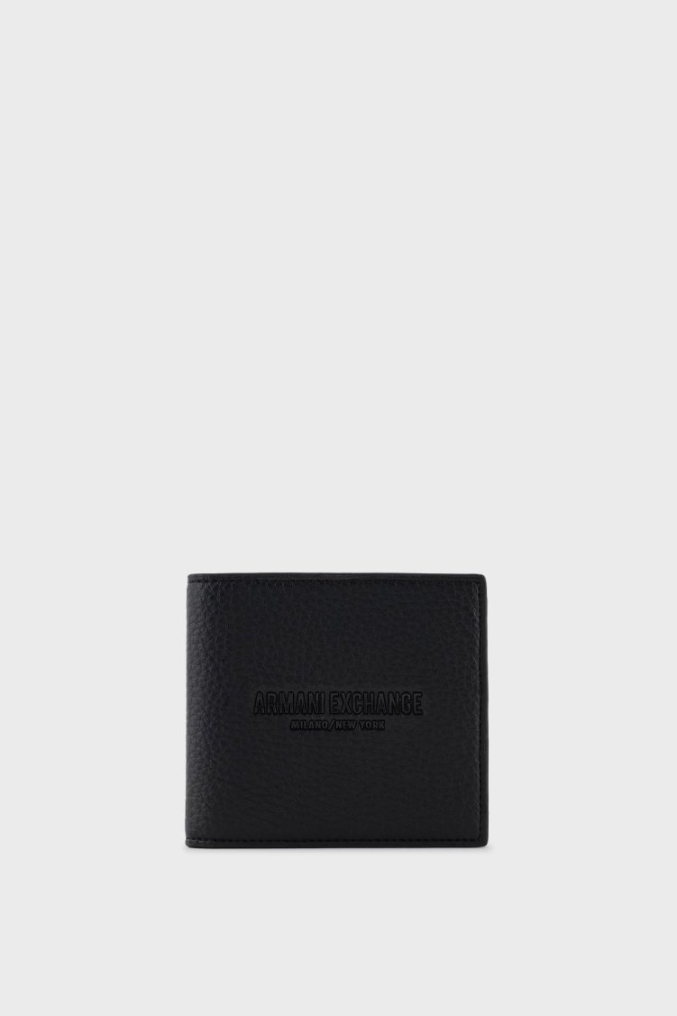 Armani Exchange Kabartmalı Logo Baskılı Erkek Cüzdan XM000168 AF11931 UC001 SİYAH - Armani Exchange