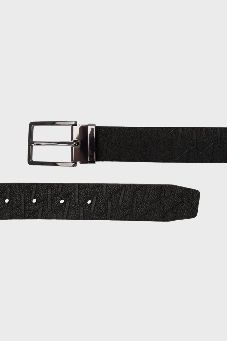 Armani Exchange Kabartmalı Logo Baskılı Erkek Kemer XM000677 AF12133 UC001 SİYAH - Armani Exchange (1)
