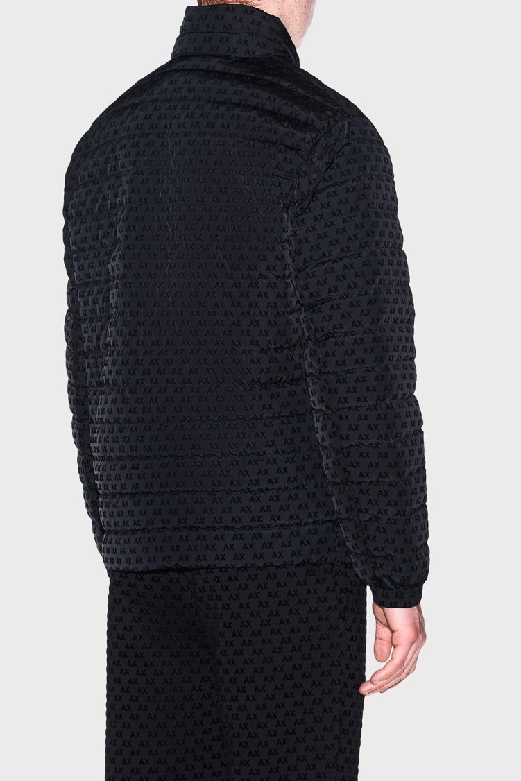 Armani Exchange Kadife Dokulu Dik Yaka Kuş Tüyü Dolgulu Erkek Mont XM003510 AF19870 UC001 Siyah - Armani Exchange (1)
