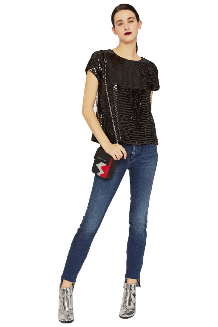 ARMANI EXCHANGE Kadın Bluz 6ZYH16 YNFNZ 1200 SİYAH - Armani Exchange (1)