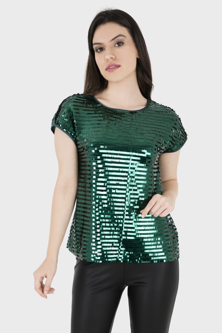 ARMANI EXCHANGE Kadın Bluz 6ZYH16 YNFNZ 1833 YEŞİL - Armani Exchange