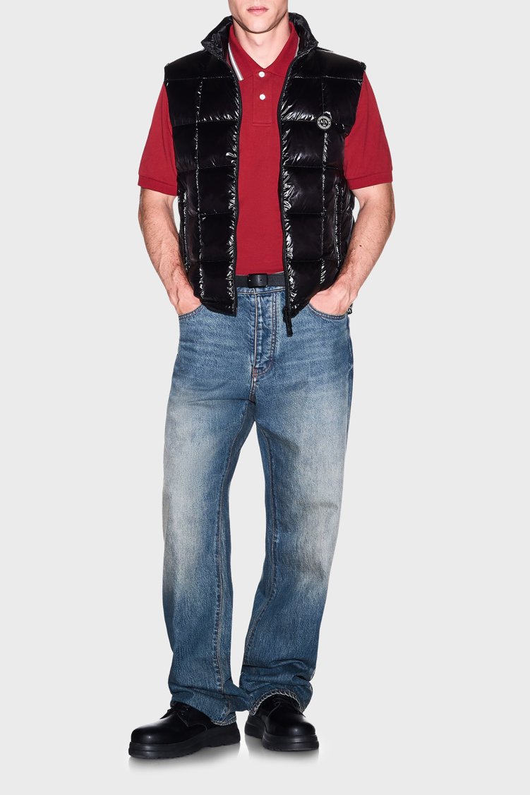 Armani Exchange Kapitoneli Regular Fit Dik Yaka Erkek Yelek XM003475 AF23755 UC001 Siyah - Armani Exchange (1)
