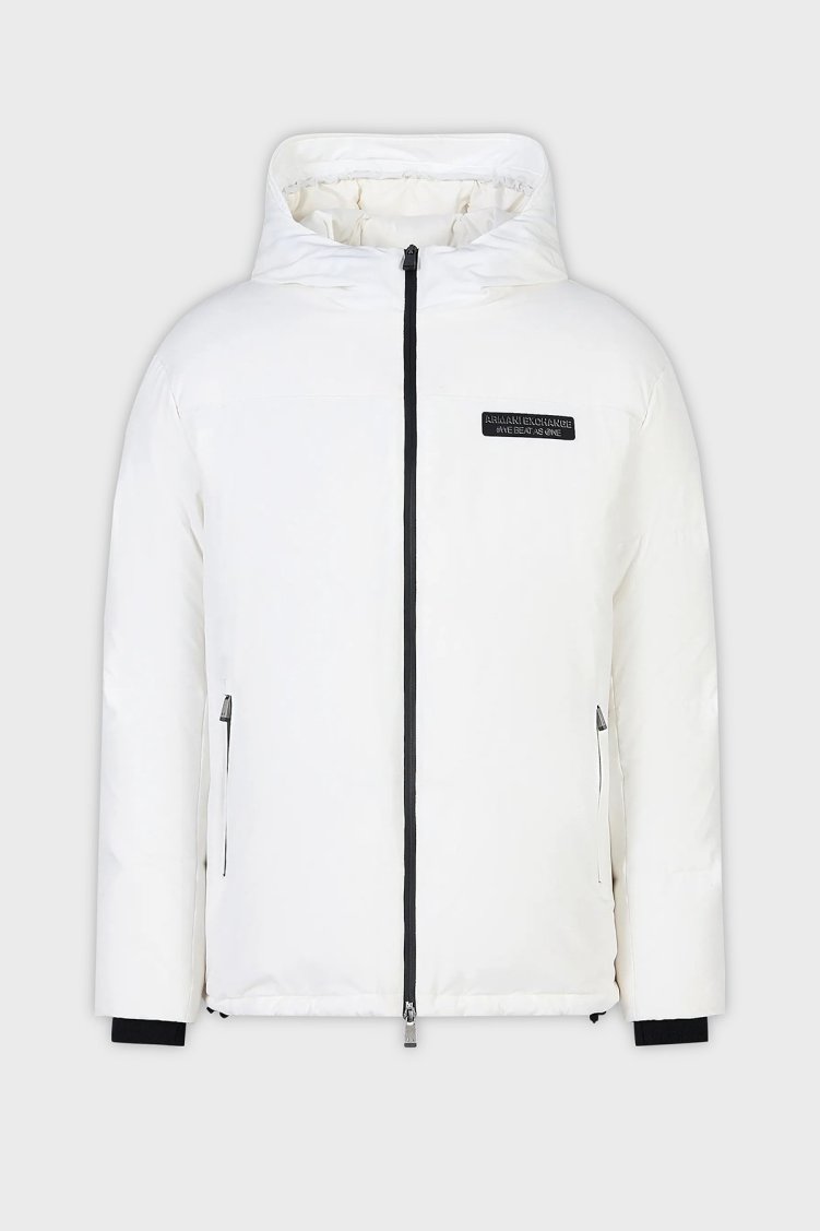 Armani Exchange Kapüşonlu Çift Yönlü Fermuarlı Regular Fit Erkek Mont 6RZB03 ZNICZ 1116 BEYAZ - Armani Exchange (1)