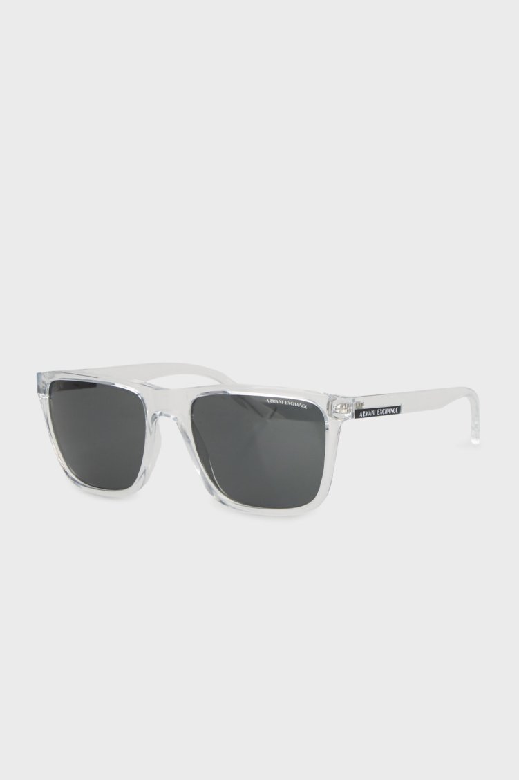 Armani Exchange Kare Güneş Erkek Gözlük 0AX4080S 823587 57 Parlak Kristal-Koyu Gri - Armani Exchange
