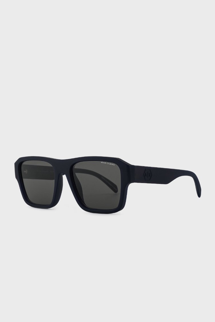 Armani Exchange Kare Güneş Erkek Gözlük 0AX4154SU 837187 56 Mat Opal Mavi-Gri - Armani Exchange