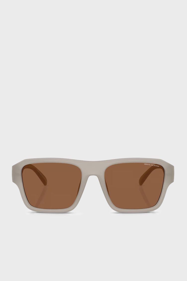 Armani Exchange Kare Güneş Erkek Gözlük 0AX4154SU 8372OK 56 Mat Opal Gri-Bronz - Armani Exchange (1)