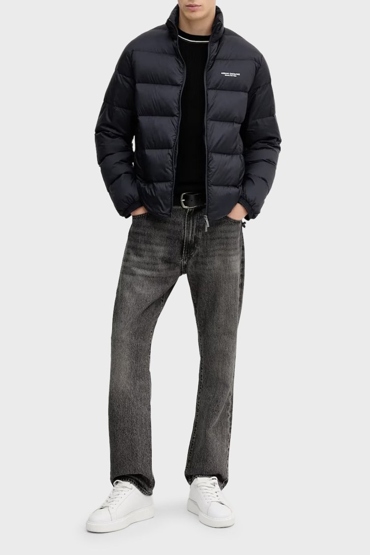 Armani Exchange Kuş tüyü Dolgulu Regular Fit Dik Yaka Şişme Erkek Mont XM001575 AF16927 UB101 LACİVERT - Armani Exchange (1)