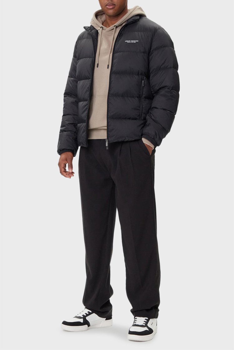 Armani Exchange Kuş Tüyü Dolgulu Regular Fit Dik Yaka Şişme Erkek Mont XM001575 AF16927 UC001 SİYAH - Armani Exchange (1)