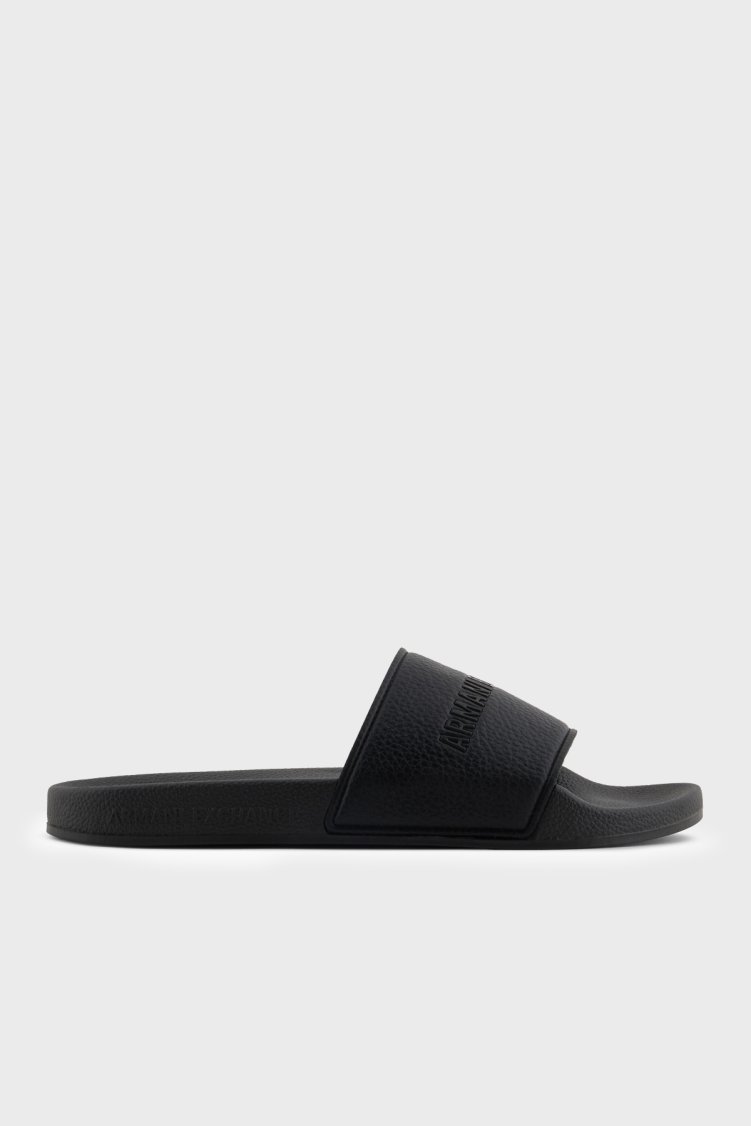 Armani Exchange Logo Detaylı Erkek Terlik XM002887 AF22832 UC001 SİYAH - Armani Exchange